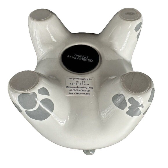 Things Remembered White and Gray Giraffe Ceramic Bank 11.5 in Tall - Picture 7 of 8